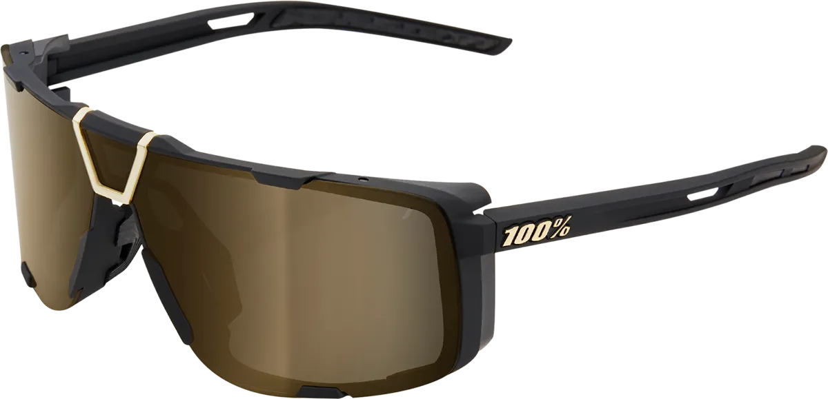 100% Eastcraft Sunglasses - Soft Tact Black - Soft Gold Mirror 61045-258-01