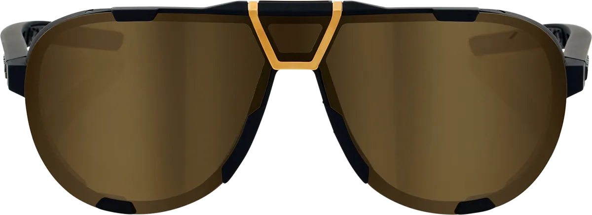 100% Westcraft Sunglasses - Soft Tact Black - Soft Gold Mirror 61046-258-01