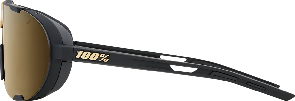 100% Westcraft Sunglasses - Soft Tact Black - Soft Gold Mirror 61046-258-01