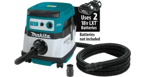 2021 Makita 36V (18V X2) LXT® Brushless 2.1 Gallon HEPA Filter Dry Dust Extractor, Tool Only (XCV07ZX)