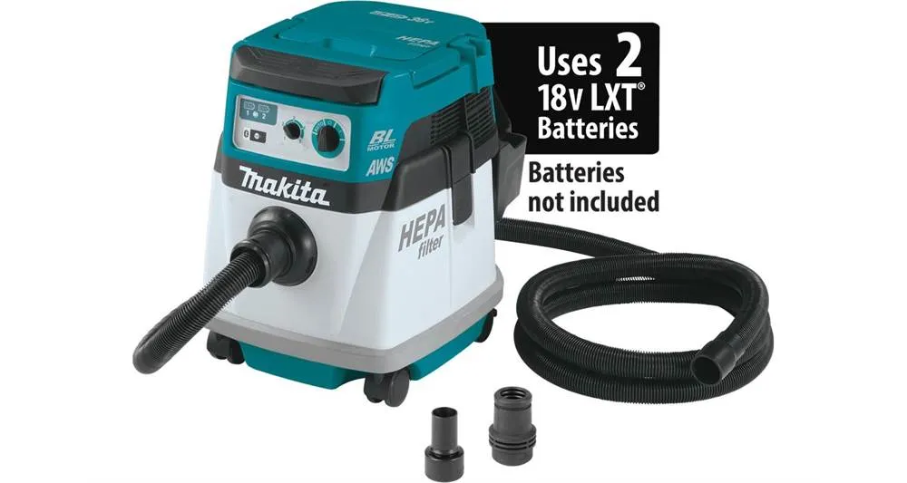 2021 Makita 36V (18V X2) LXT® Brushless 4 Gallon HEPA Filter Dry Dust Extractor, AWS®, Tool Only (XCV16ZX)