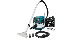 2021 Makita 36V (18V X2) LXT®/Corded 2.1 Gallon HEPA Filter Dry Dust Extractor/Vacuum, Tool Only (XCV04Z)