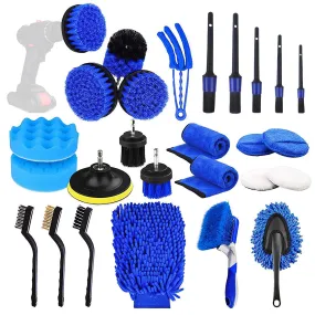 26Pcs Car Detailing Brush Kit Exterior Interior Car Cleaning Set