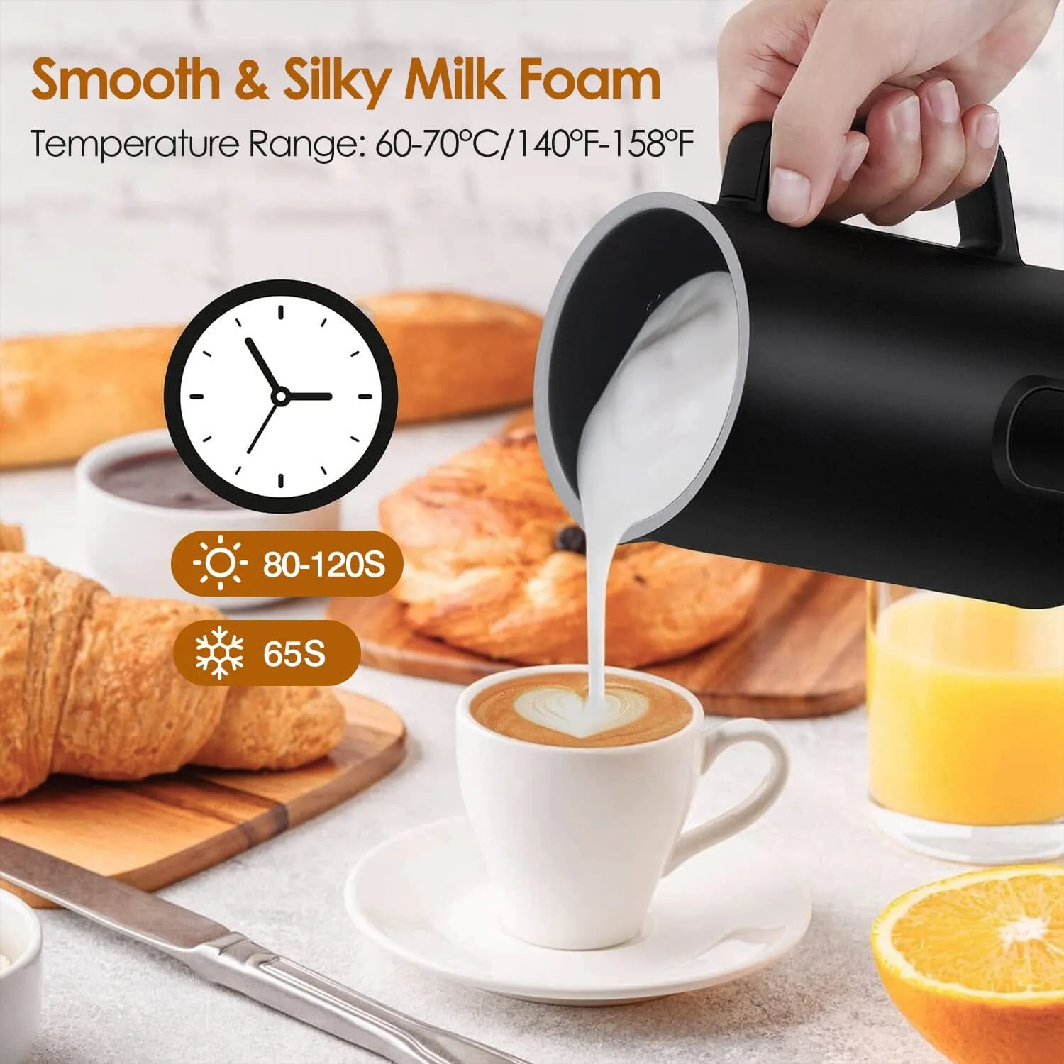 4-in-1 Multifunctional Milk Frother Steamer