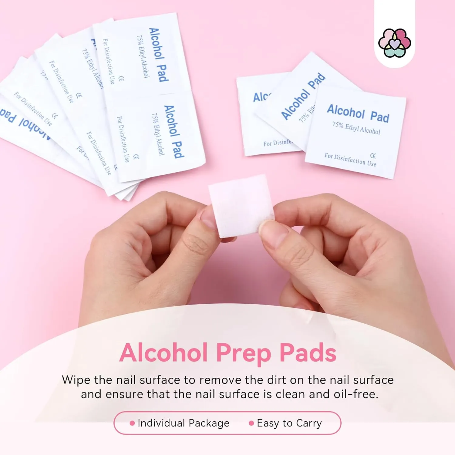 50PCS Press on Nail Tool Kit: Nail Prep Kit with Nail Glue, Adhesive Tabs, Mini Nail File, Acrylic Sticks, Prep Pads