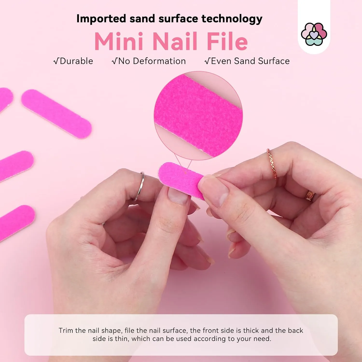 50PCS Press on Nail Tool Kit: Nail Prep Kit with Nail Glue, Adhesive Tabs, Mini Nail File, Acrylic Sticks, Prep Pads