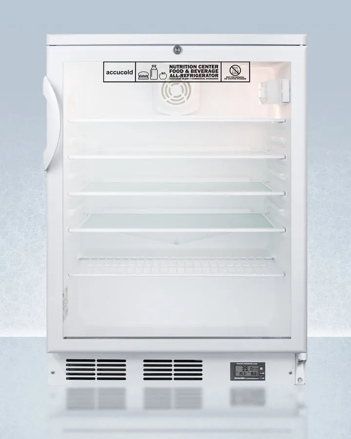 Accucold 24" Wide Nutrition Center All-Refrigerator - SCR600GLNZ