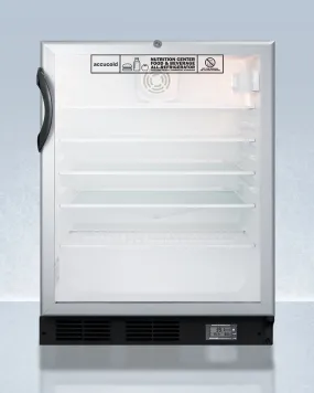 Accucold 24" Wide Nutrition Center Built-In Glass Door All-Refrigerator ADA Compliant - SCR600BGLBINZADA