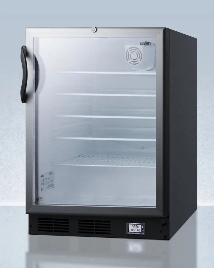 Accucold 24" Wide Nutrition Center Built-In Glass Door All-Refrigerator ADA Compliant - SCR600BGLBINZADA