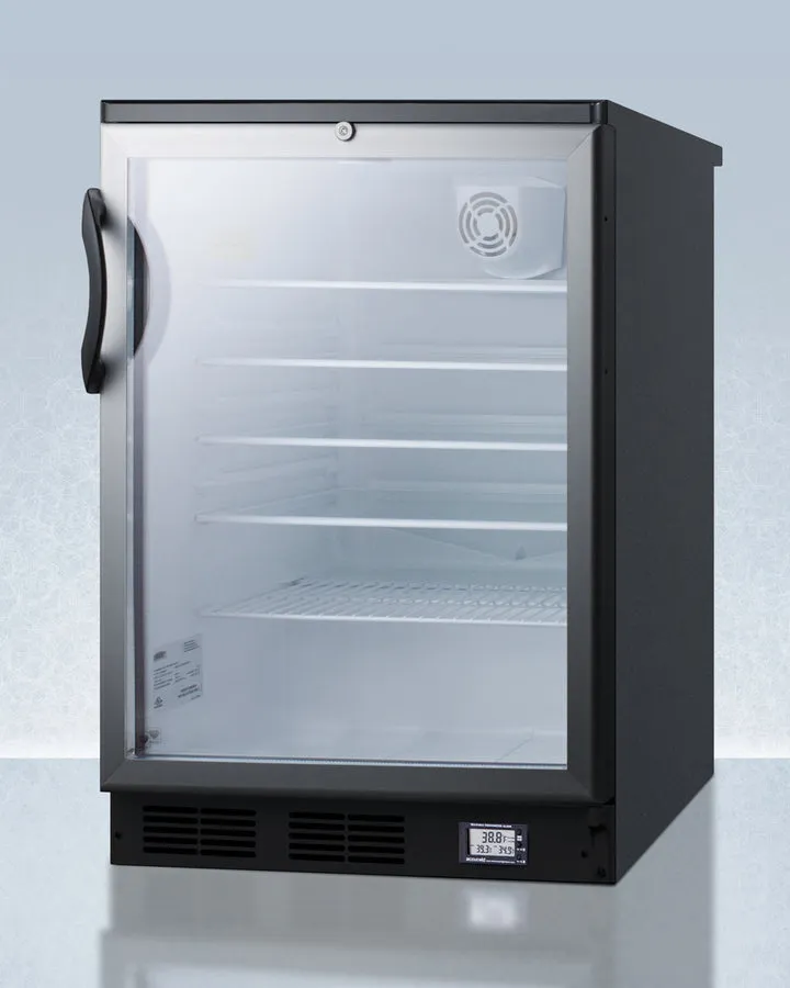 Accucold 24" Wide Nutrition Center Glass Door All-Refrigerator - SCR600BGLNZ