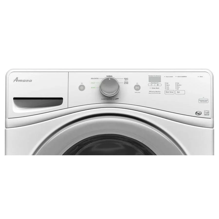 Amana 4.3-cu ft High Efficiency Stackable Front-Load Washer (White) ENERGY STAR