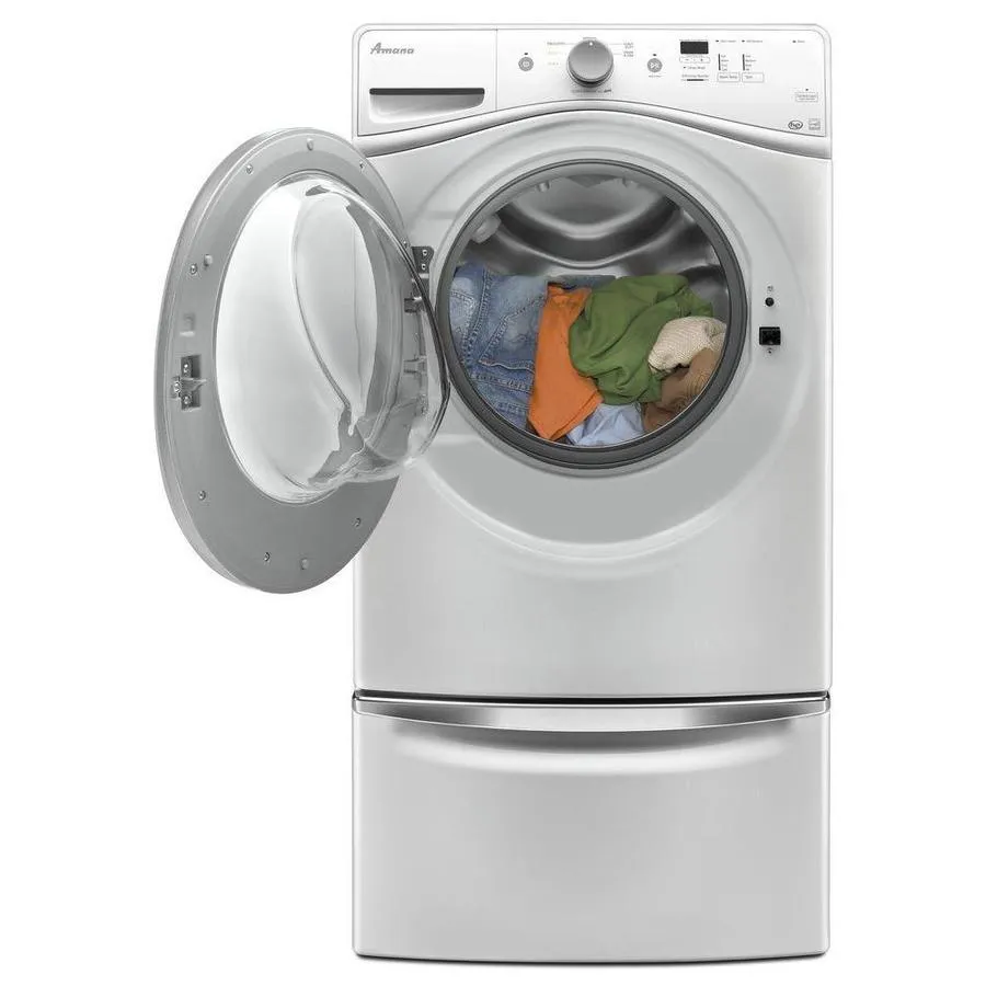 Amana 4.3-cu ft High Efficiency Stackable Front-Load Washer (White) ENERGY STAR