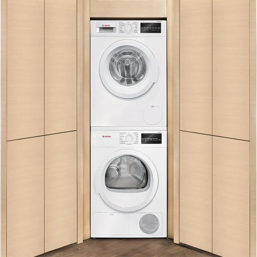 Bosch 300 2-cu ft High Efficiency Stackable Front-Load Washer (White)