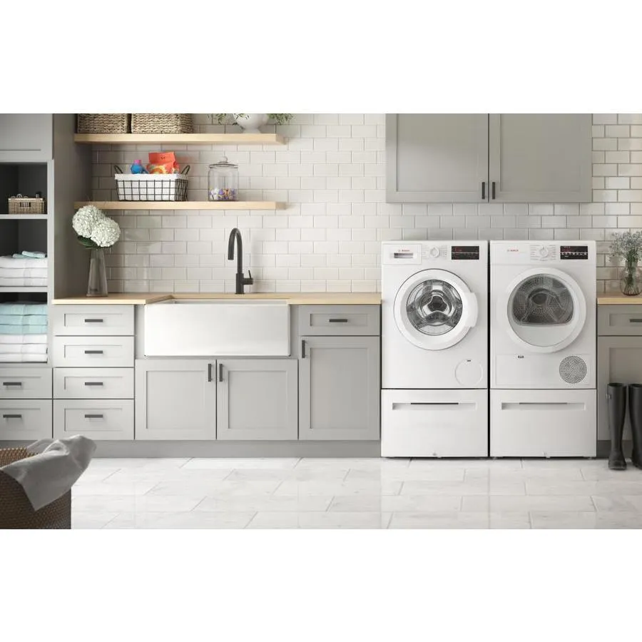 Bosch 300 2-cu ft High Efficiency Stackable Front-Load Washer (White)