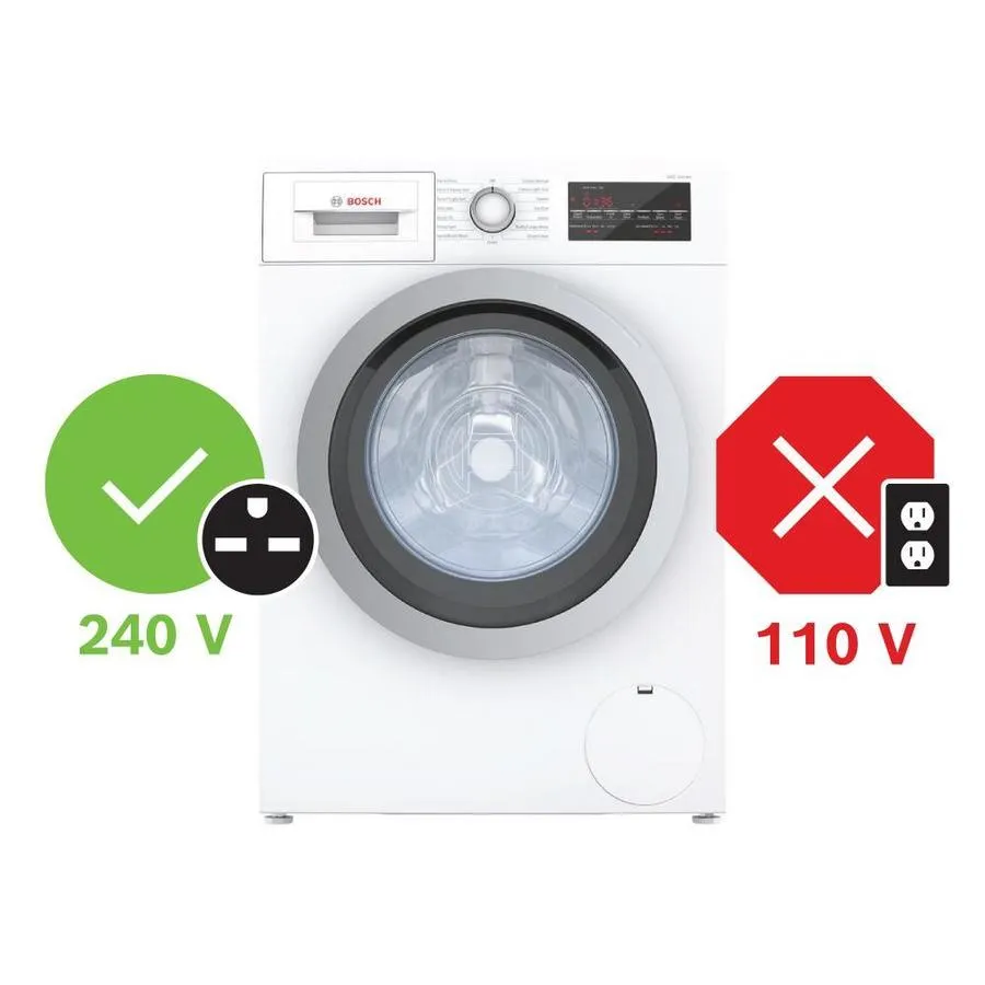 Bosch 500 2-cu ft High Efficiency Stackable Front-Load Washer (White/Silver Trim) ENERGY STAR