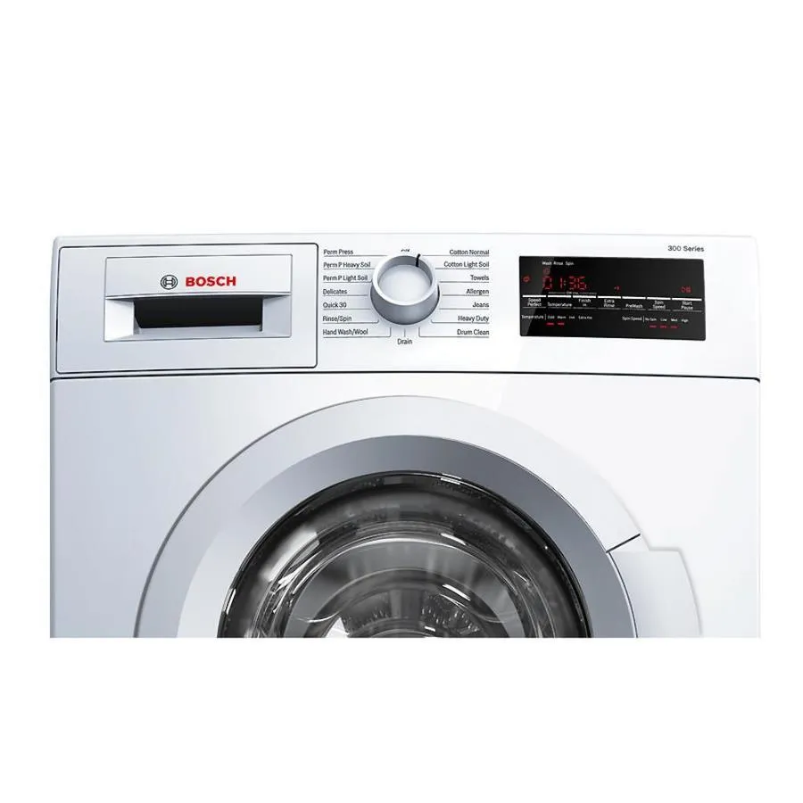 Bosch 500 2-cu ft High Efficiency Stackable Front-Load Washer (White/Silver Trim) ENERGY STAR