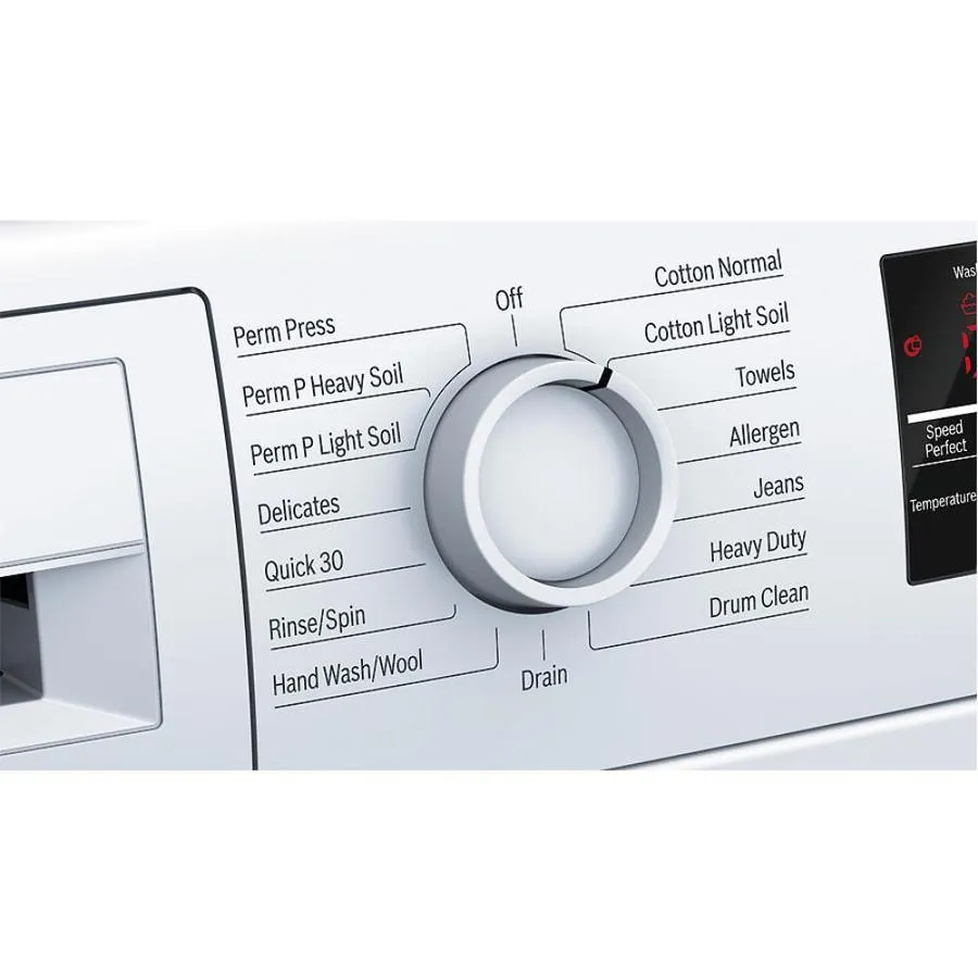 Bosch 500 2-cu ft High Efficiency Stackable Front-Load Washer (White/Silver Trim) ENERGY STAR