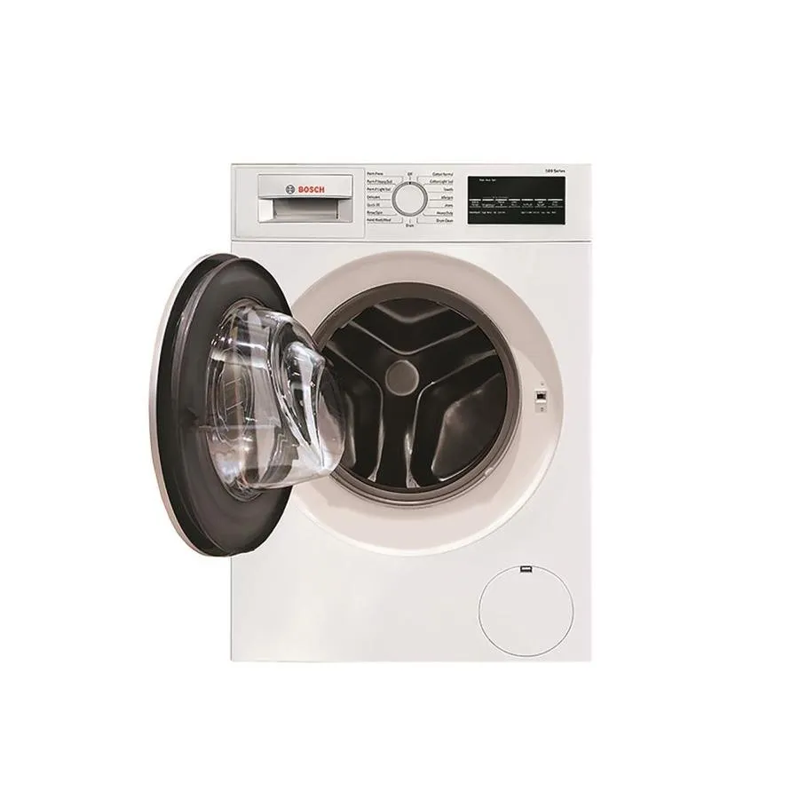 Bosch 500 2-cu ft High Efficiency Stackable Front-Load Washer (White/Silver Trim) ENERGY STAR