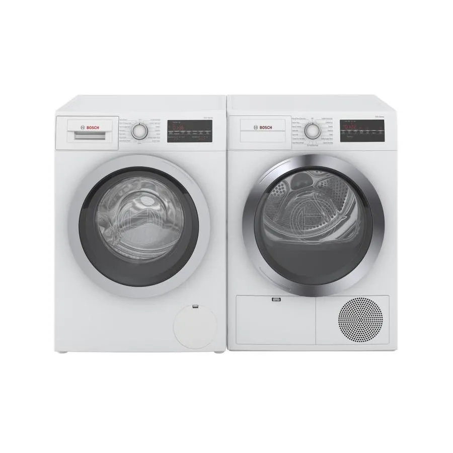 Bosch 500 2-cu ft High Efficiency Stackable Front-Load Washer (White/Silver Trim) ENERGY STAR