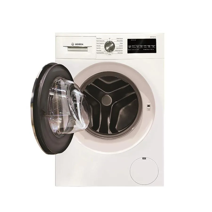 Bosch 800 2.2-cu ft High Efficiency Stackable Front-Load Washer (White/Chrome Trim) ENERGY STAR