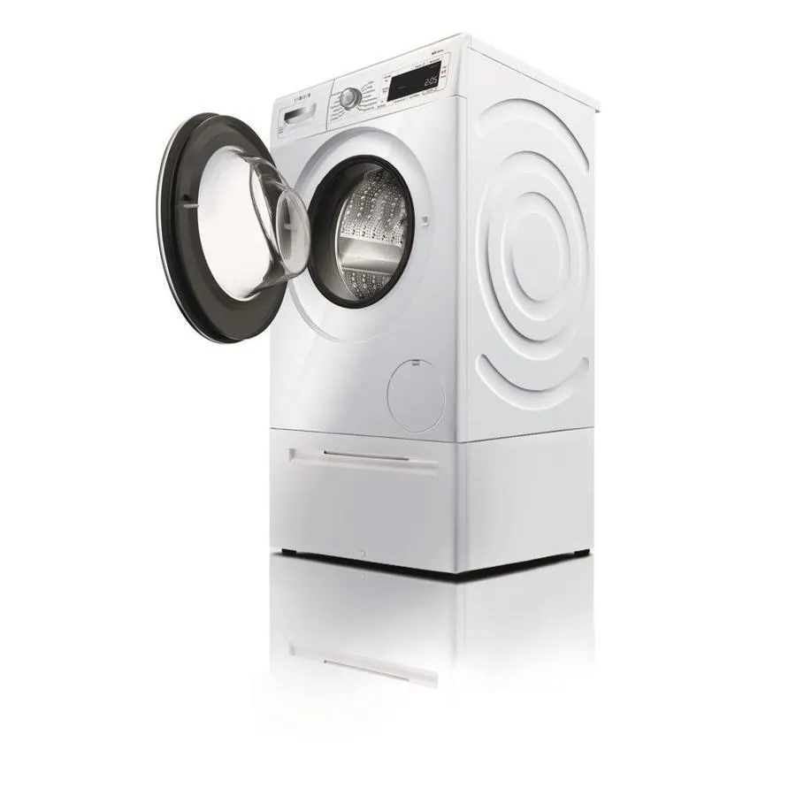 Bosch Home Connect 800 2-cu ft High Efficiency Stackable Front-Load Washer (White) ENERGY STAR