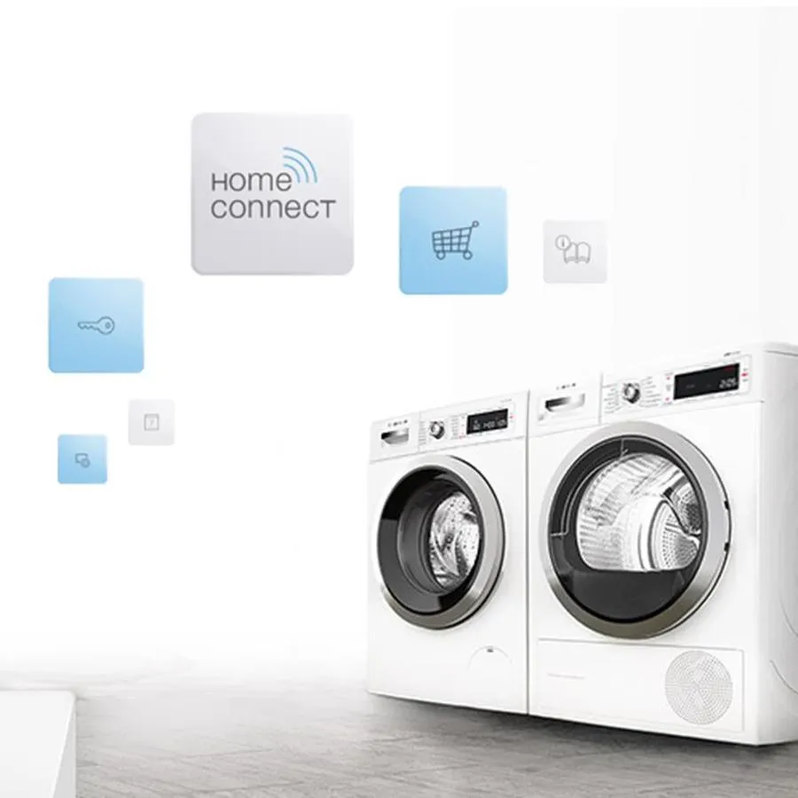 Bosch Home Connect 800 2-cu ft High Efficiency Stackable Front-Load Washer (White) ENERGY STAR