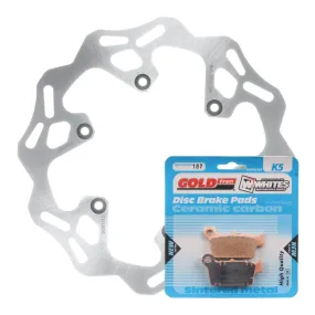 BRAKE DISC & PAD REAR KIT - YAM YZ450F 03-17 - WAVE