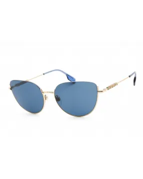 Burberry Gold Tone Blue Lens Sunglasses