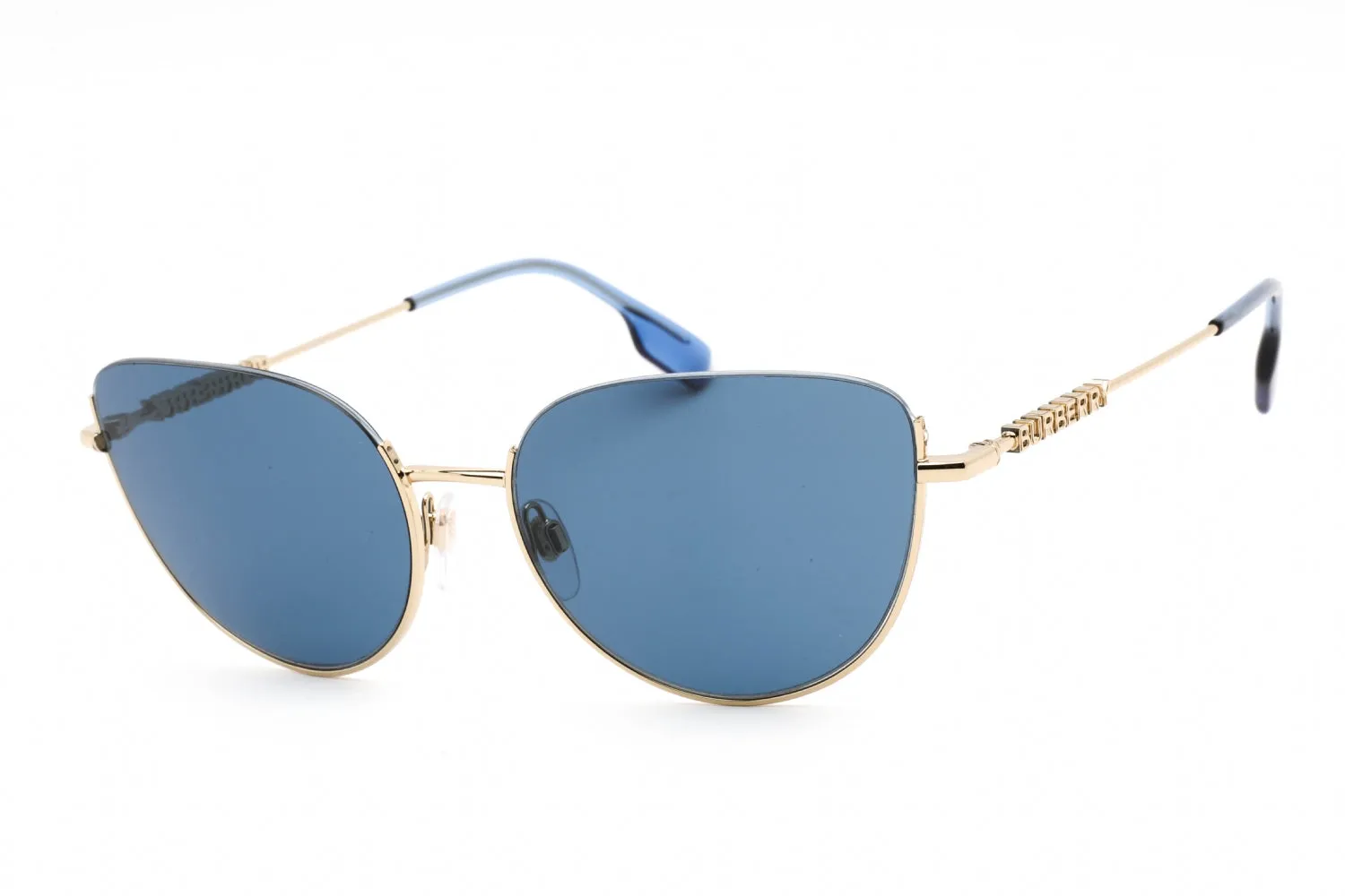 Burberry Gold Tone Blue Lens Sunglasses