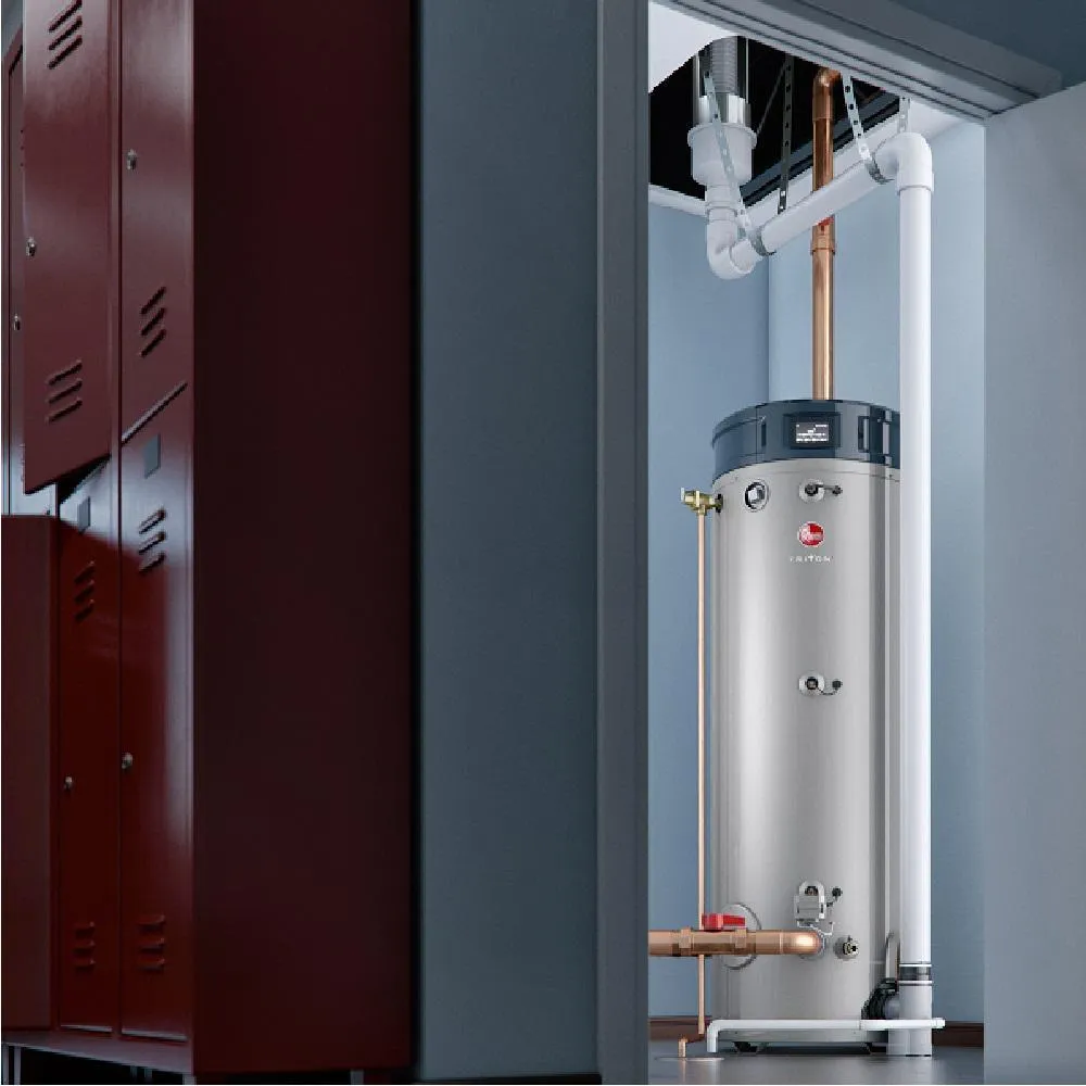 Commercial Triton Premium Heavy-Duty High Eff 100 Gal. 400K BTU ULN Natural Gas ASME Power Direct Vent Tank Water Heater