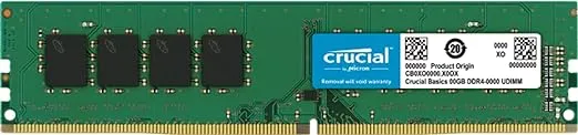 Crucial 4GB DDR4-2400MHz CL17 1.2V Non-ECC DIMM Desktop Memory CT4G4DFS824A