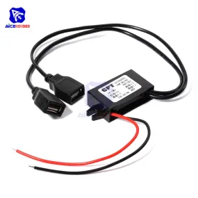 DC-DC Car Power 12V to 5V 3A 15W Converter Module Micro USB Step Down Power Output Adapter Low Heat Auto Protection