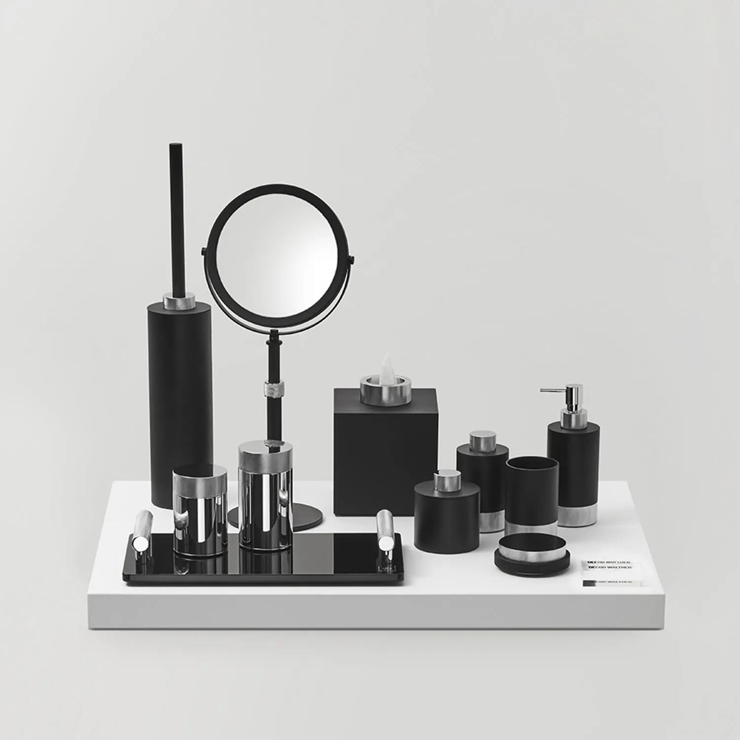 decor walther | CLUB series | soap dispenser | matte black   chrome