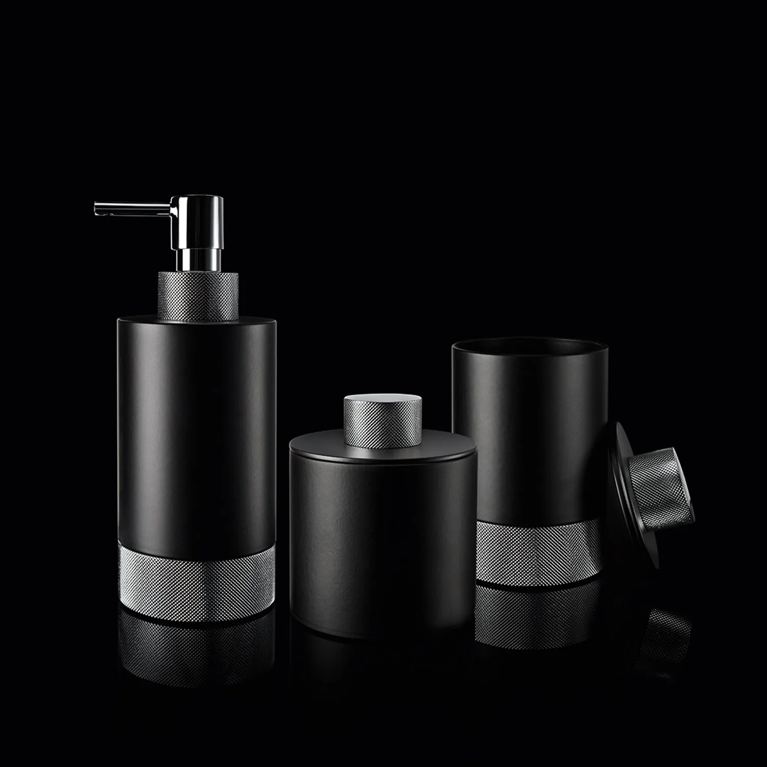 decor walther | CLUB series | soap dispenser | matte black   chrome
