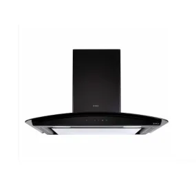 Deep Silence Kitchen Chimney GLACE EDS HE LTW 90 BK NERO T4V LED S  with Tornadic suction 1010 Suction