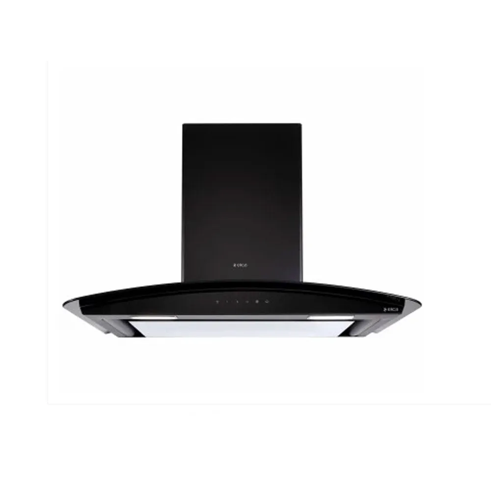Deep Silence Kitchen Chimney GLACE EDS HE LTW 90 BK NERO T4V LED S  with Tornadic suction 1010 Suction