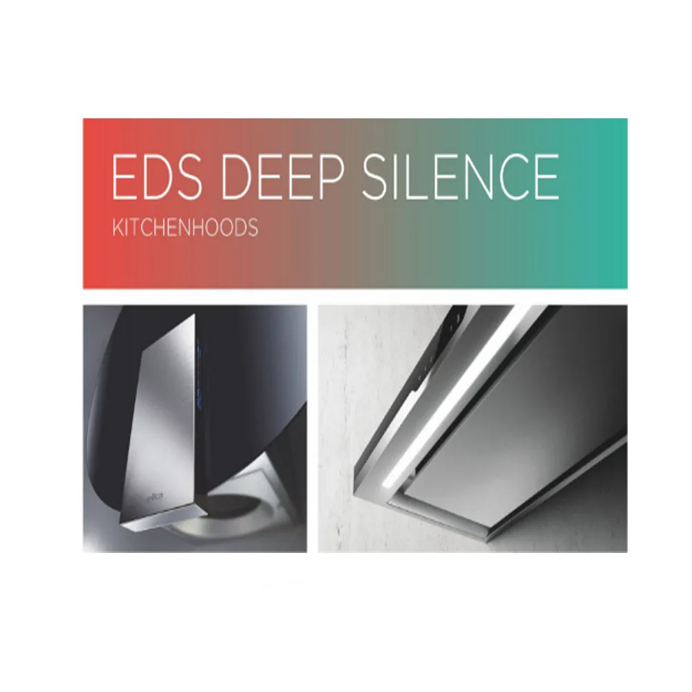 Deep Silence Kitchen Chimney GLACE EDS HE LTW 90 BK NERO T4V LED S  with Tornadic suction 1010 Suction
