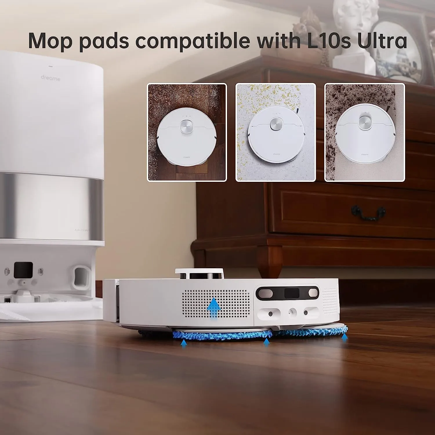 Dreame L20/ L10s Ultra/ L10 Prime Mop Pads (4 Mop Pads) (Non-OEM)