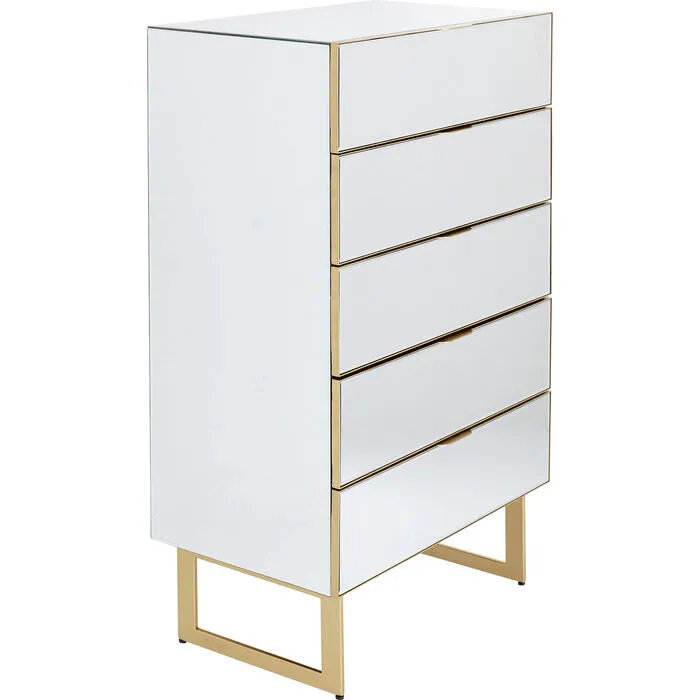 Dresser Soran 5 Drawers Gold 65x114cm