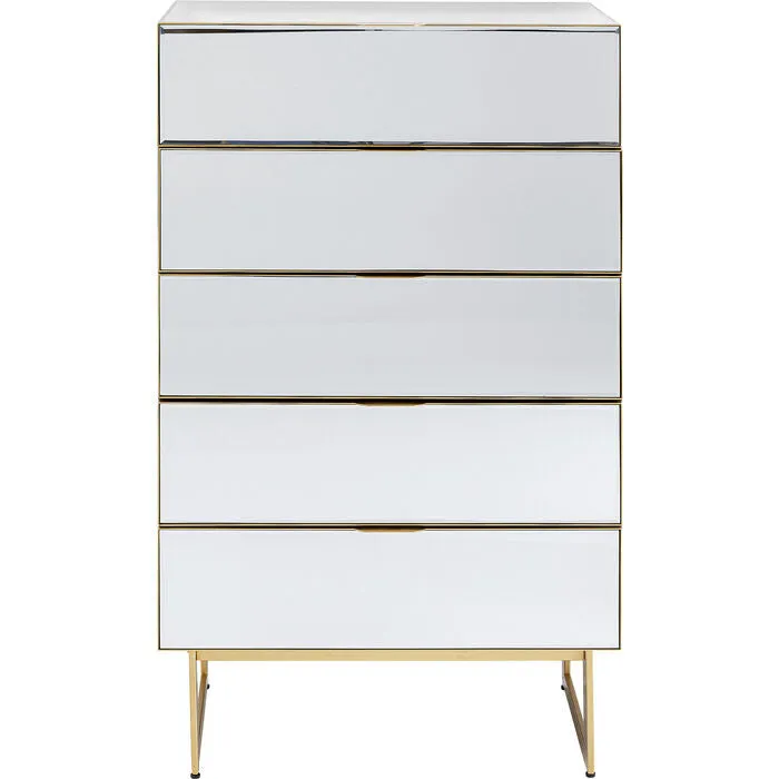 Dresser Soran 5 Drawers Gold 65x114cm
