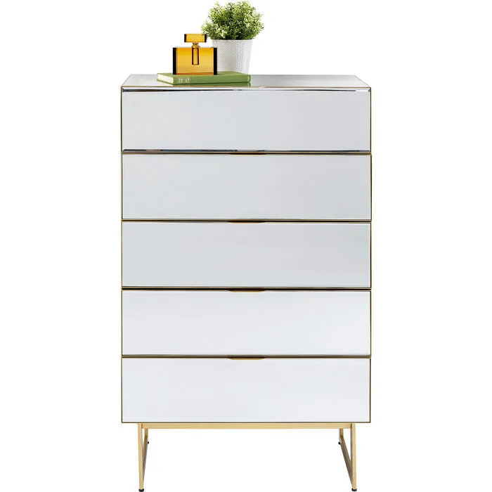 Dresser Soran 5 Drawers Gold 65x114cm