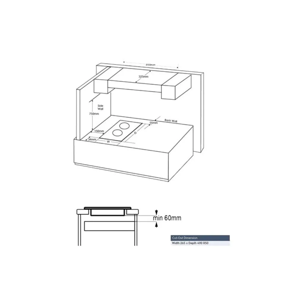 Electrolux EHG3241BC 31cm UltimateTaste 300 Built-in Gas Hob with 2 Cooking Zones