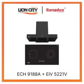 Europace ECH9188A 90CM Premium T-Chimney Hood   EIV5221V 75CM Built-in Induction Hob