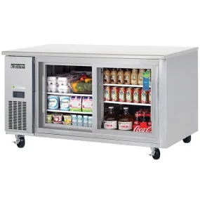 Everest ETGR2 Undercounter Refrigerator 18 cu.ft. 2 Glass Doors