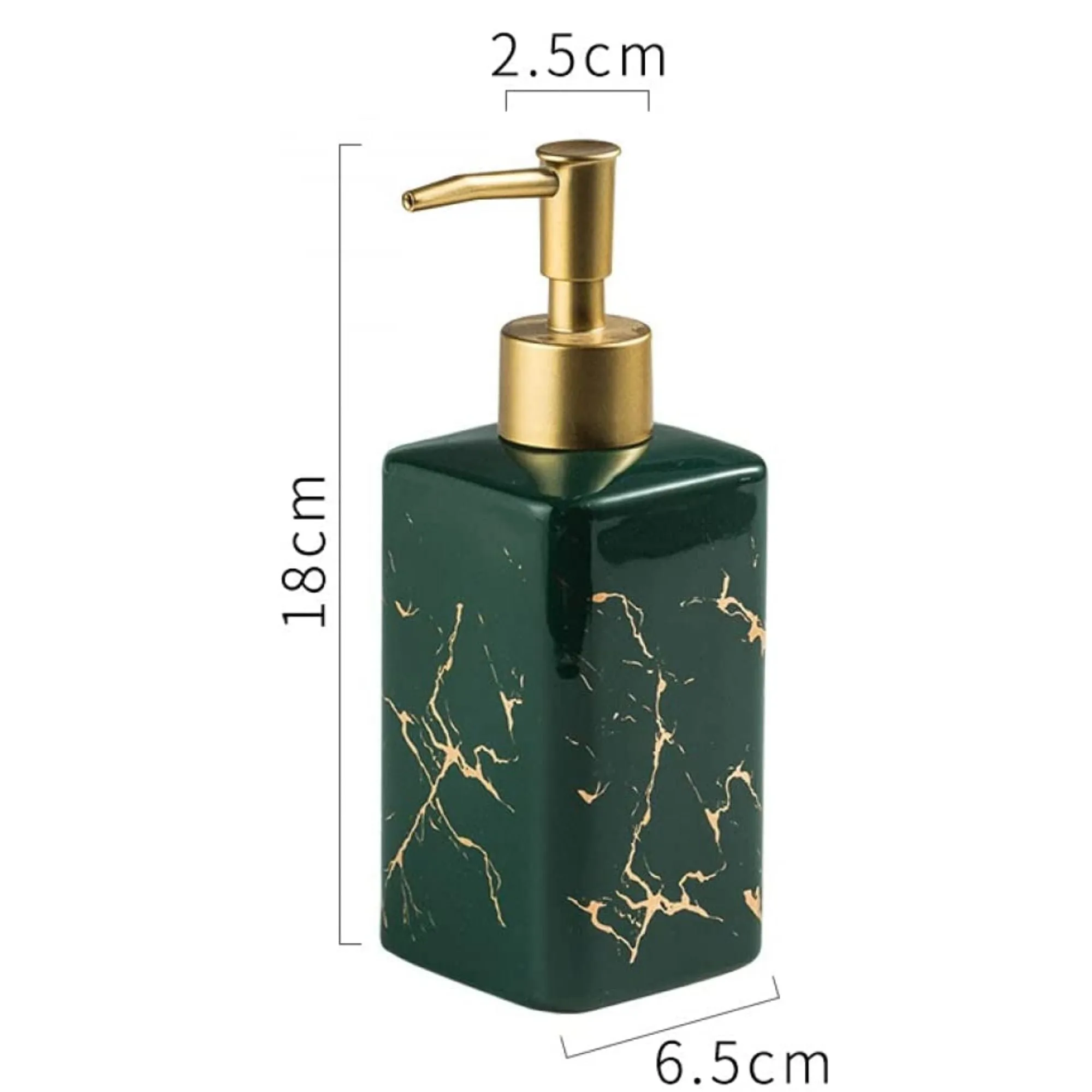 FabSeasons Black Matte Design Ceramic Soap Dispenser, 320ML