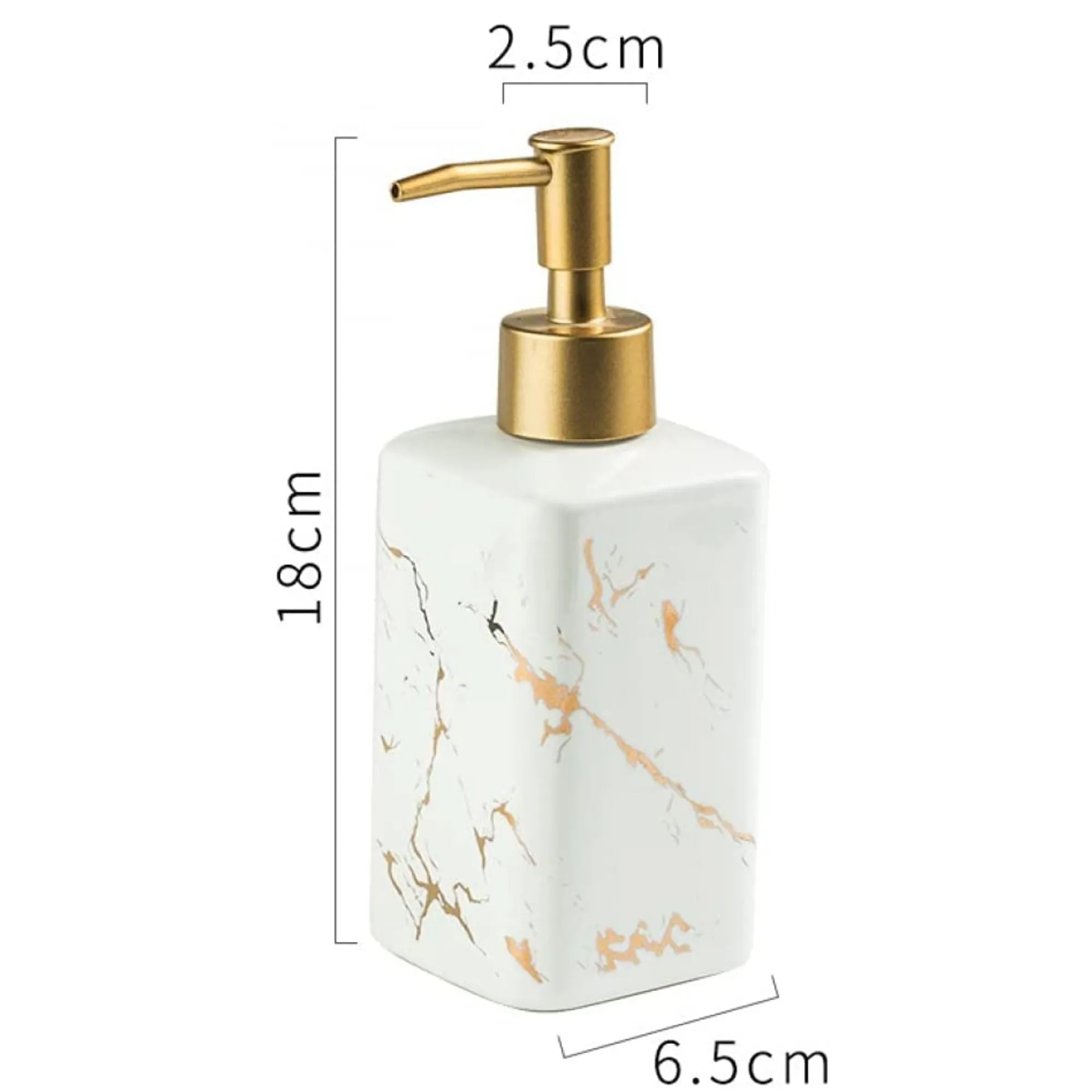 FabSeasons White Matte Design Ceramic Soap Dispenser, 320ML