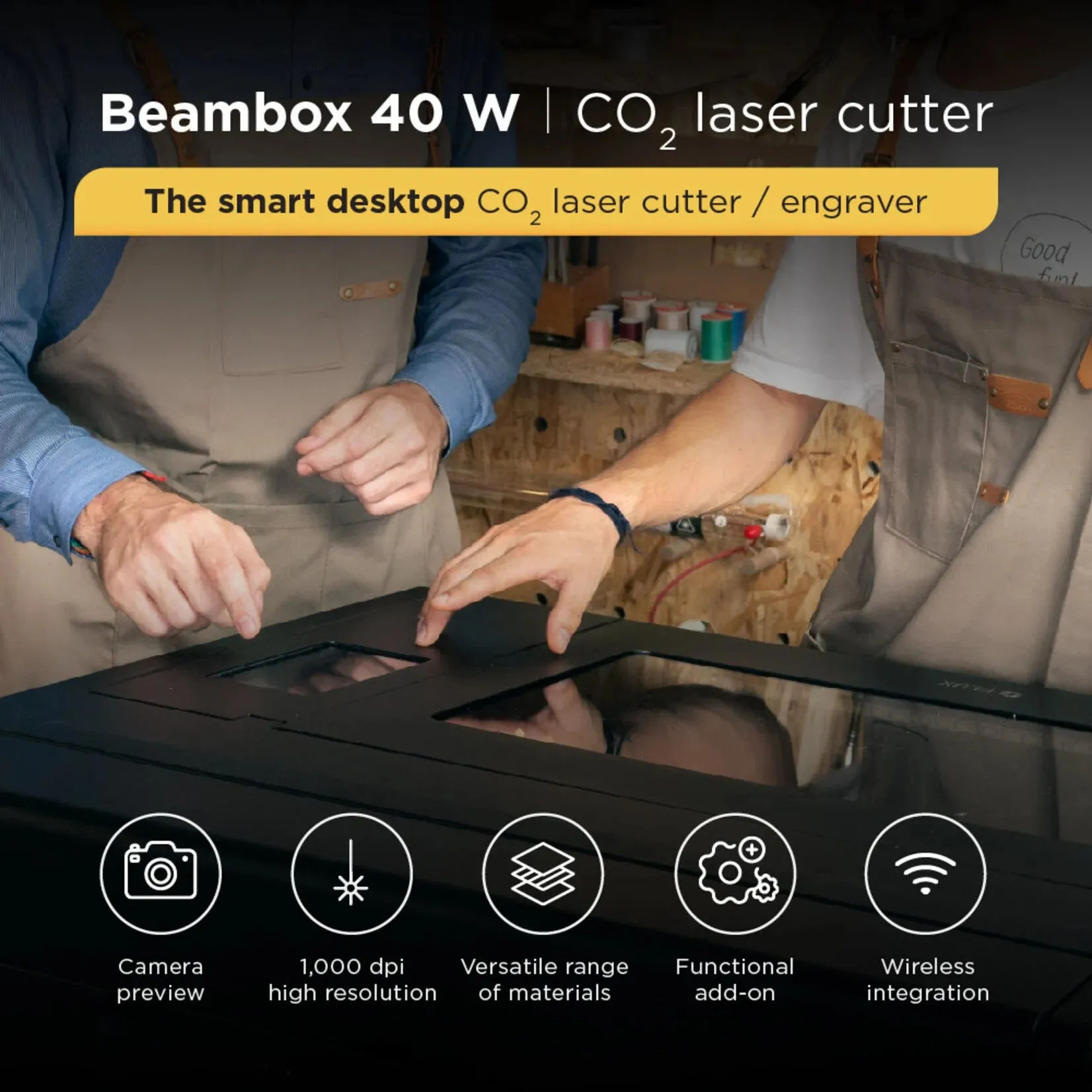 FLUX Beambox 40W CO2 Laser Cutter & Engraver