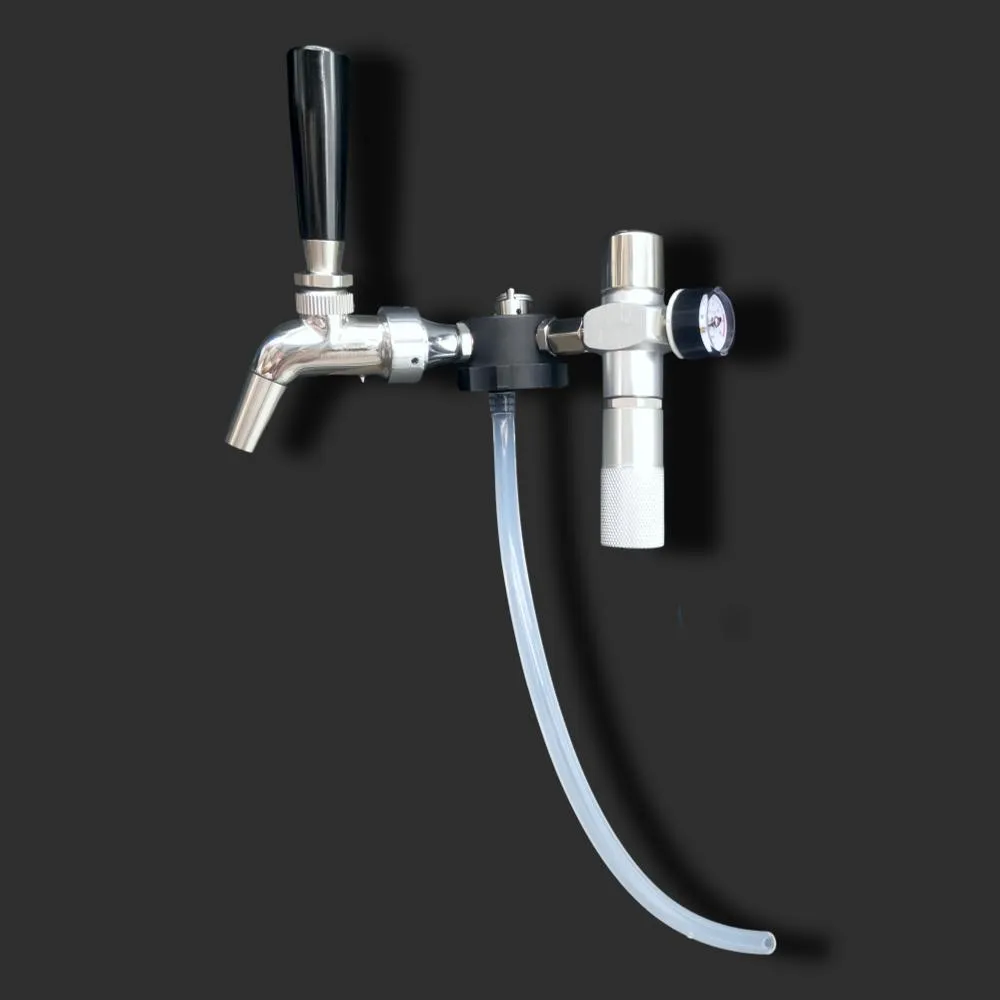 Glass Growler Tap | Beer Tap & Gas Regulator | Growler Not Incl.
