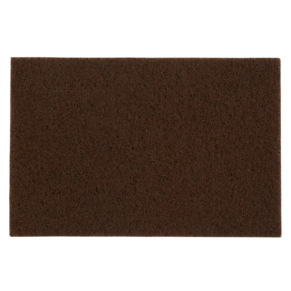 Hand Pad - Norton Bear-Tex 740 Dark Tan Non-Woven Medium Grit 6" x 9" 66261074000