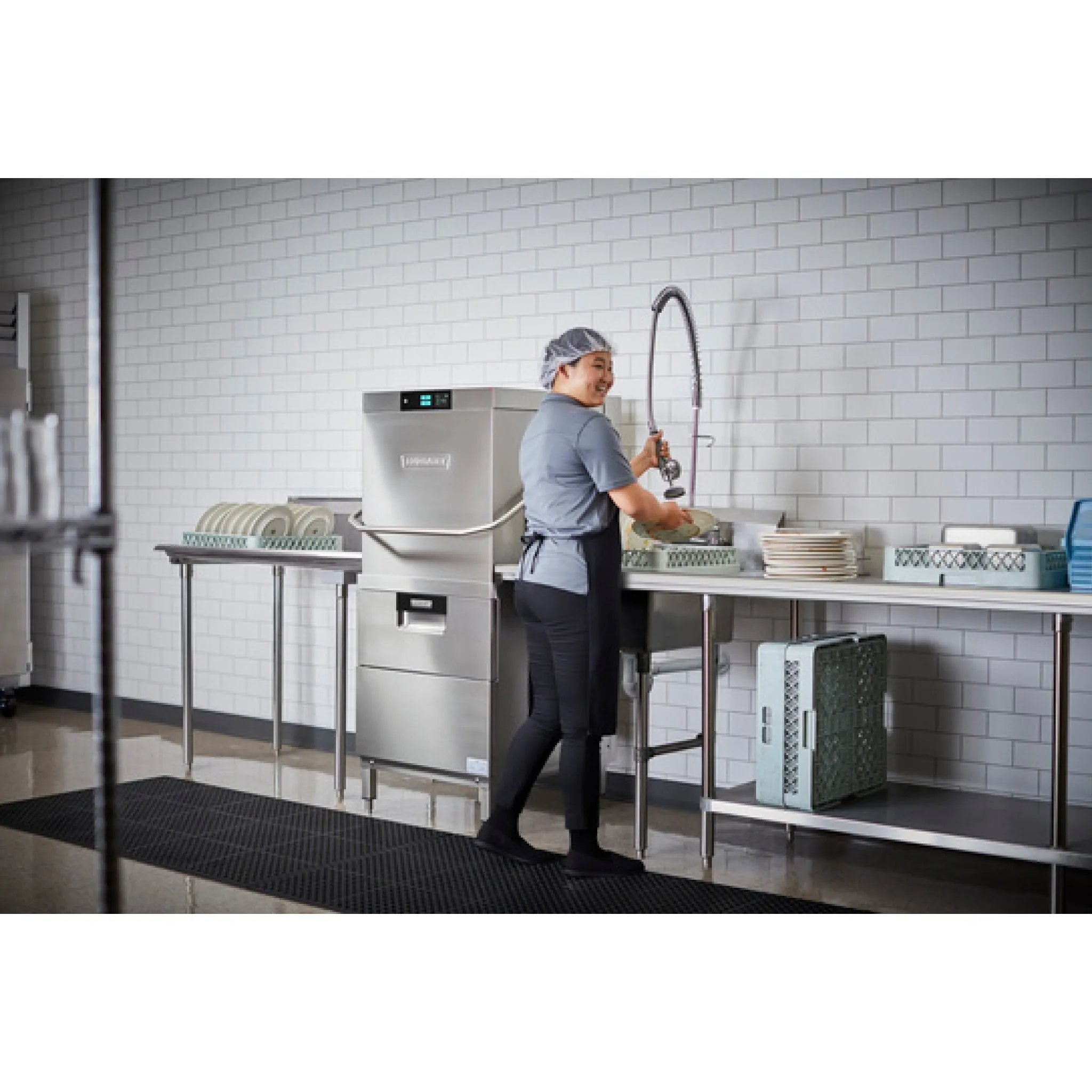 Hobart AMTL-2 Two Level Door-Type Dishwasher With Electric Sump Heat
